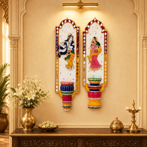 Shriyam Wall Panel Shri Radhe Krishna Pair
