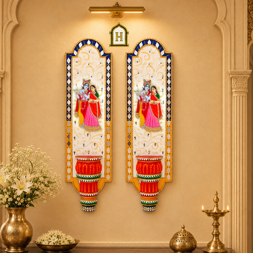 Shriyam Wall Panel Shri Radhe Krishna Pair