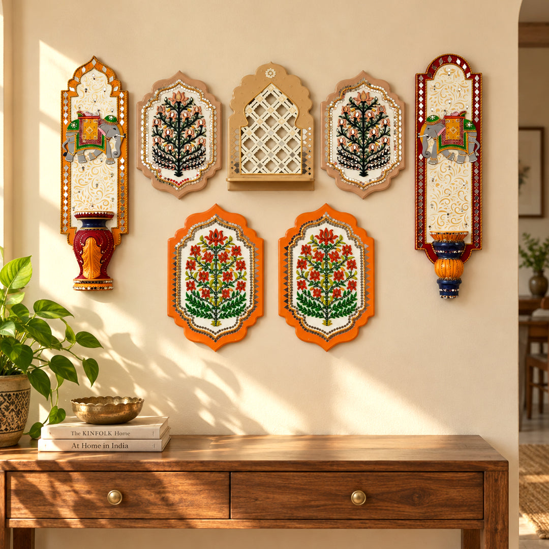 Arunim Elephant Shriyam Wall Set