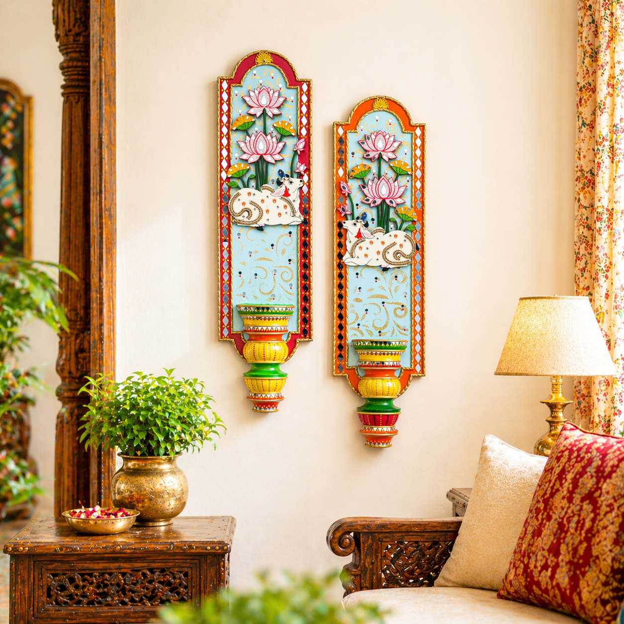 Shriyam Wall Panel Cow