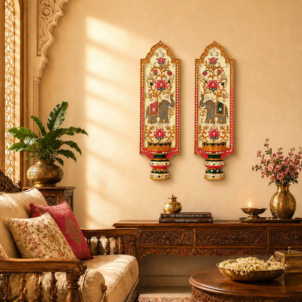 Shriyam Wall Panel Airawat Pair 3