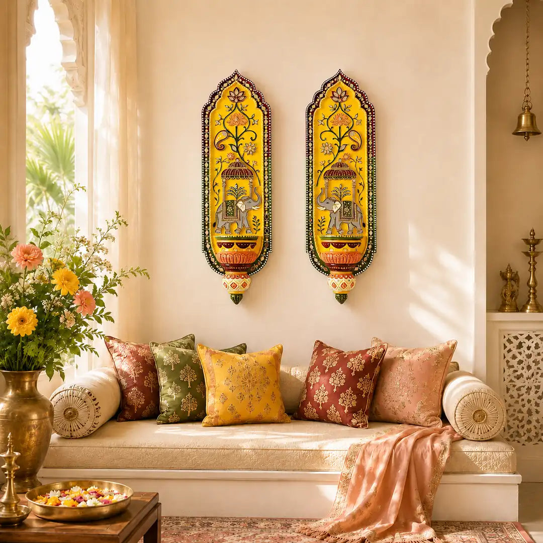 Shriyam Wall Panel Gajraj Pair 2