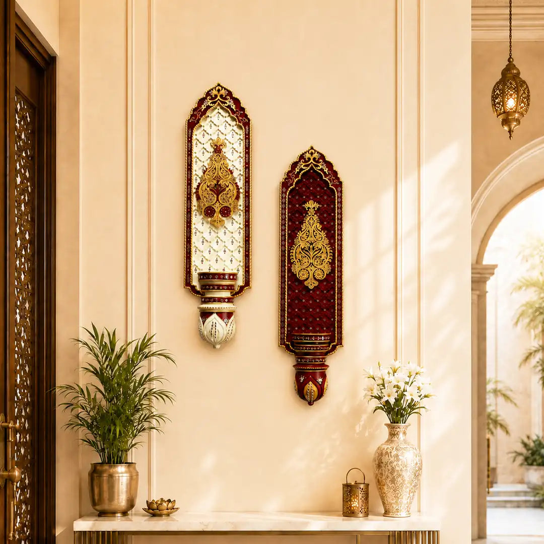 Shriyam Wall Panel RajVilas Pair with Damask Jali