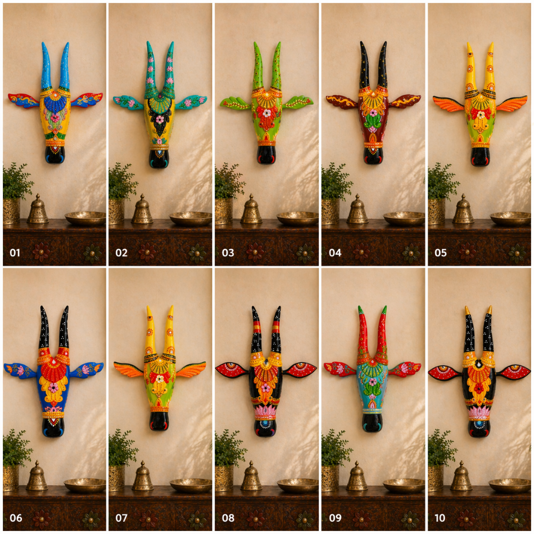 Wooden Cow Face Wall Décor Collage