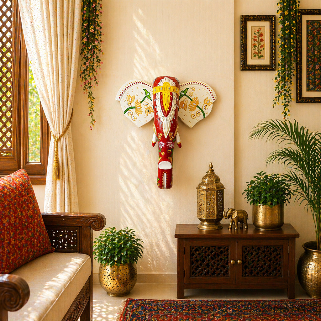 Wooden Elephant Face Wall Décor A Timeless