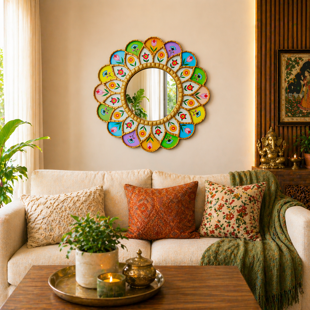 Floral Mirror Wall Décor A