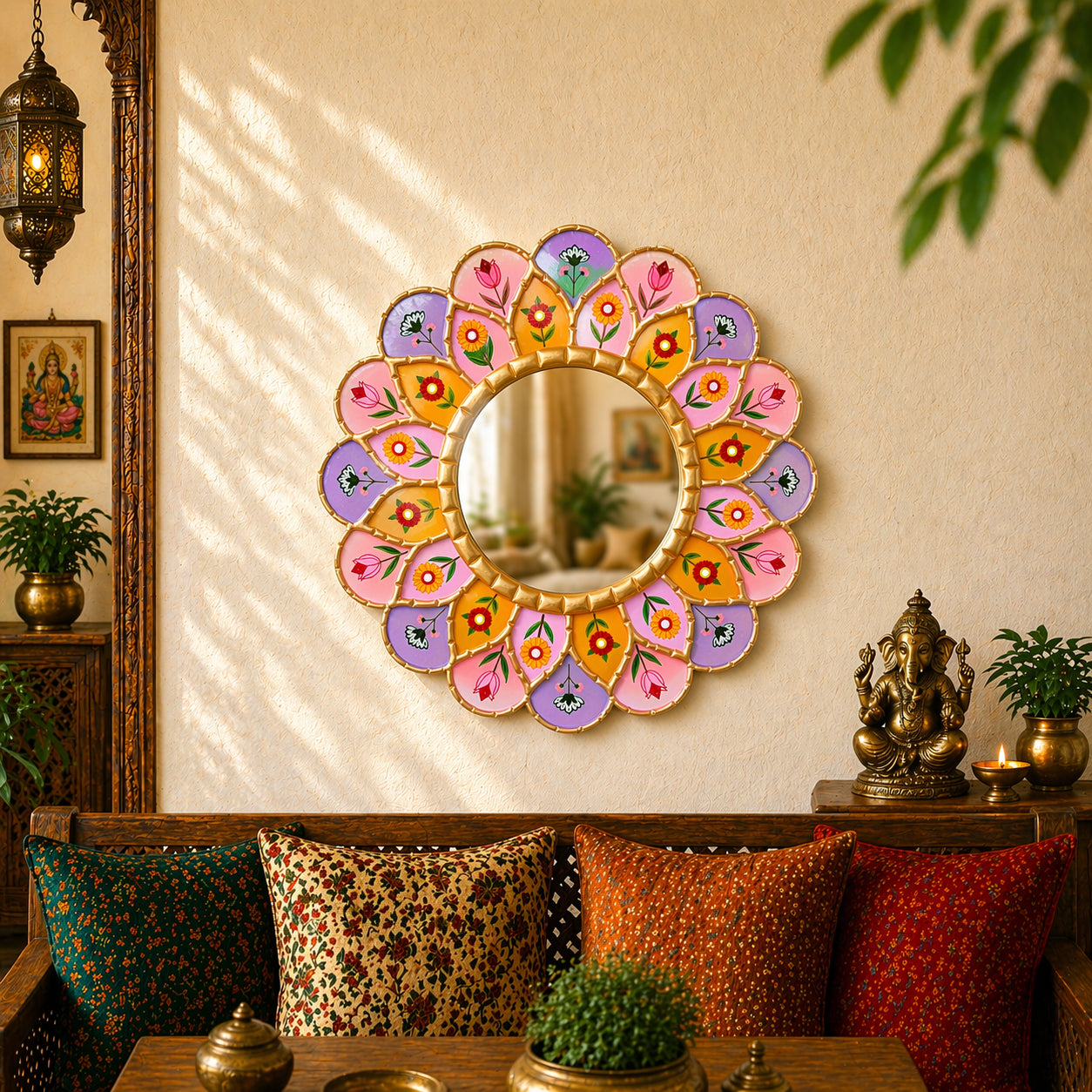 Floral Mirror Wall Décor A