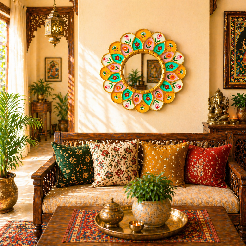 Floral Mirror Wall Décor A