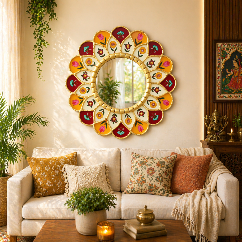 Floral Mirror Wall Décor A