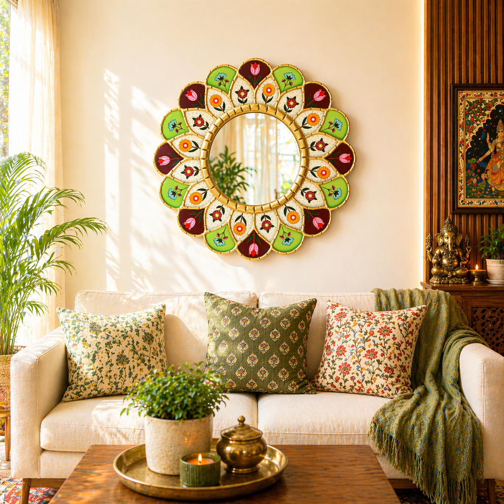 Floral Mirror Wall Décor A